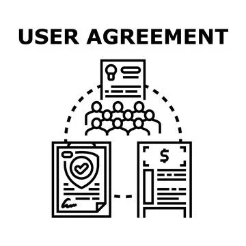 User agreement concept presenting contract, security, and partnership Stock Illustration
