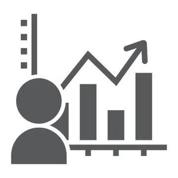 User analysis glyph icon, data and analytics Stock Illustration
