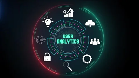 User Analytics Behavior Data Digital Experience Business Growth Animation Video stock 322916321