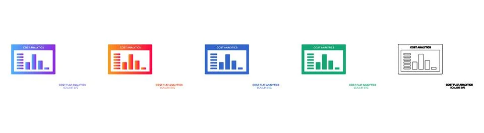 User Analytics Dashboard Icons 스톡 일러스트