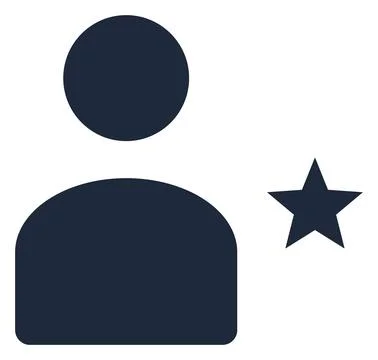 User And Star Element Flat Design Vector Commercial Visual Graphic Stock Illustration