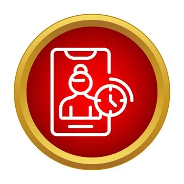 User appointment scheduling application with waiting time Ilustración de archivo
