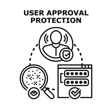 User approval protection system for secure access Stock Illustration