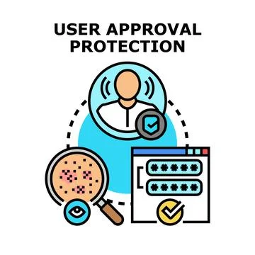 User approval protection system for secure access Stock Illustration
