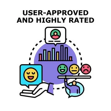 User approved and highly rated service concept Stock Illustration