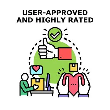 User approved and highly rated service concept Stock Illustration