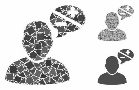 User arguments Composition Icon of Abrupt Elements 스톡 일러스트