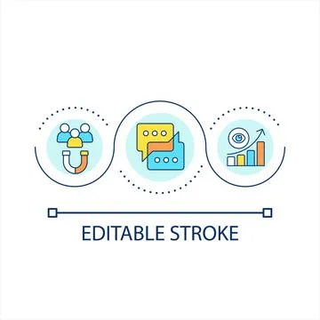 User attraction loop concept icon Stock Illustration