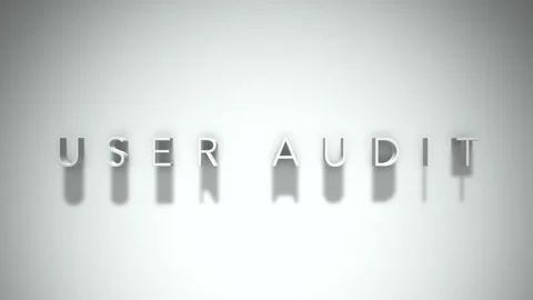 User audit 3D title animation with shadows on a white background Stock Footage 297518287