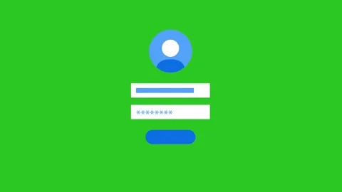 User Authentication Login Profile Interface Animation 4K Video Stock Footage 338171481