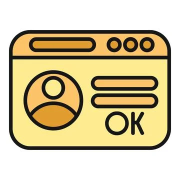User authentication login webpage form interface icon 스톡 일러스트