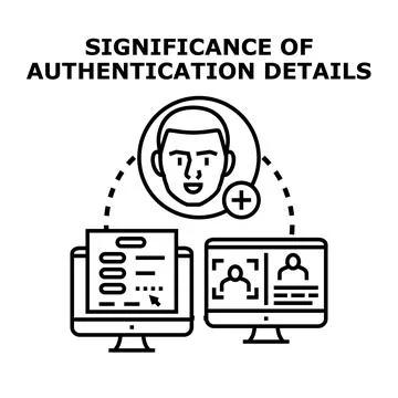 User authentication process for digital identity verification Stock Illustration