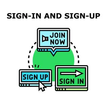 User authentication process entering a digital platform イラスト素材