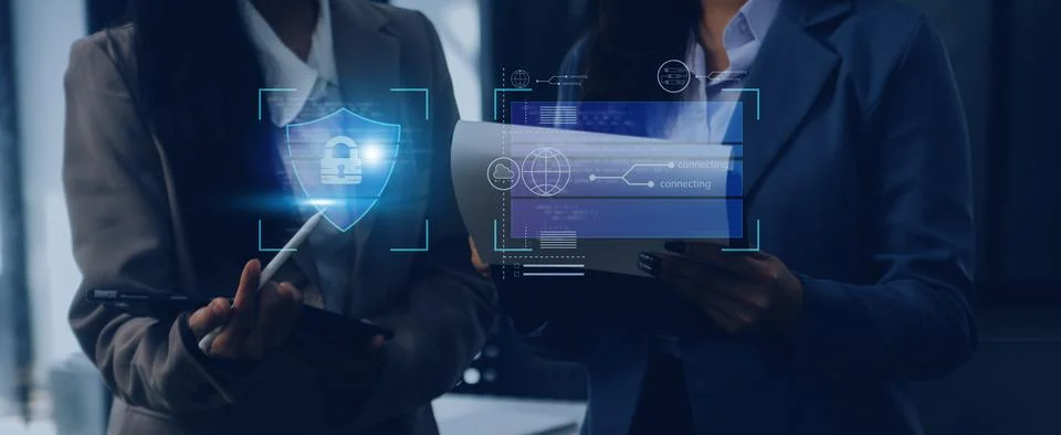 User authentication system with username and password, cybersecurity concep.. Foto stock