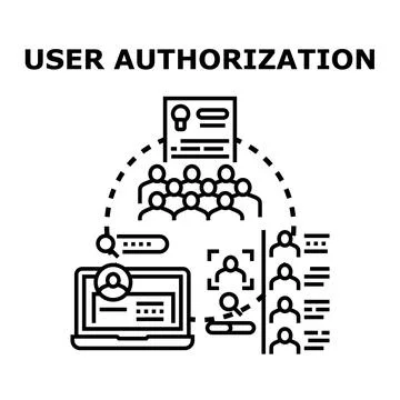 User authorization concept for access control system Stock Illustration