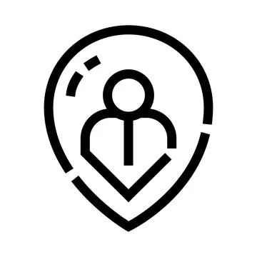 User avatar location pin icon identifying position 스톡 일러스트