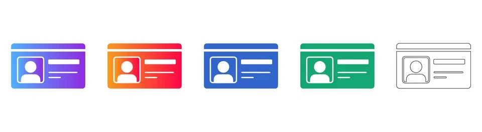 User Avatar Profile Identification Icons Ilustración de archivo