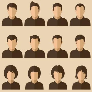 User avatar set Stock Illustration