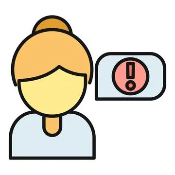 User avatar showing an error warning notification Stock Illustration