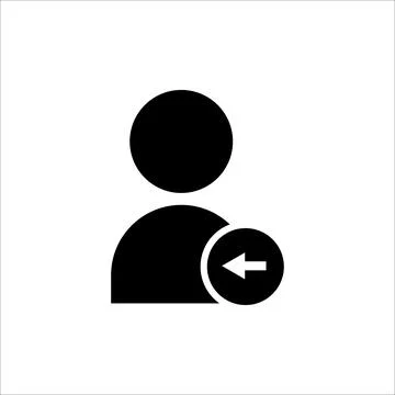 User back icon. admin symbols. Editable stroke. Simple illustration mobile co Stock Illustration