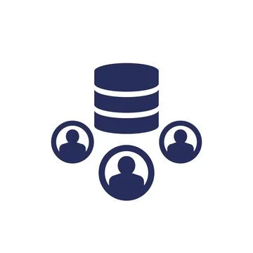 User base icon on white Stock Illustration