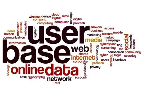 User base word cloud concept Stock Photos