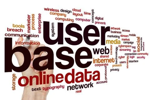 User base word cloud concept Stock Photos