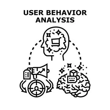 User behavior analysis identifying marketing customer patterns イラスト素材