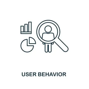 User Behavior outline icon. Thin line style from big data icons collection Stock Illustration