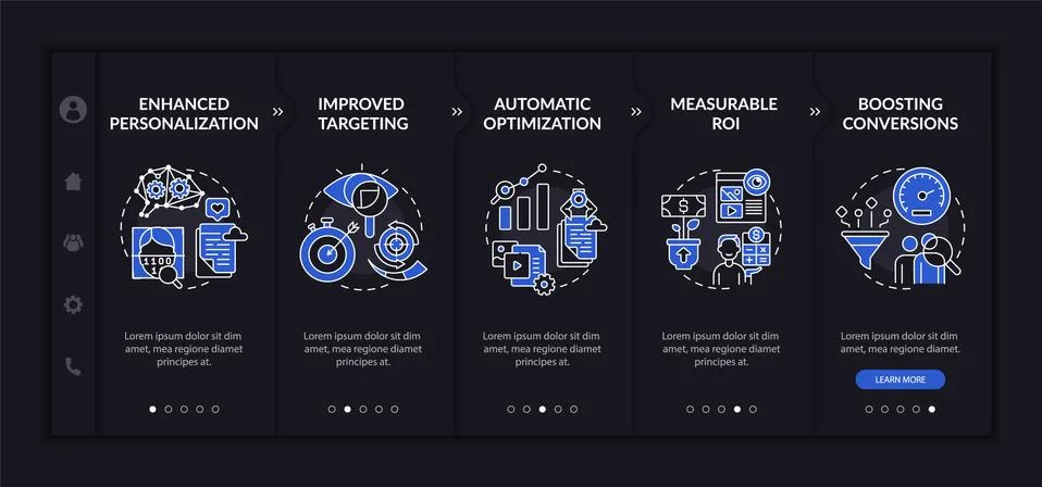 User behaviour analytics onboarding vector template 스톡 일러스트