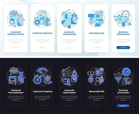 User behaviour analytics onboarding vector template 스톡 일러스트