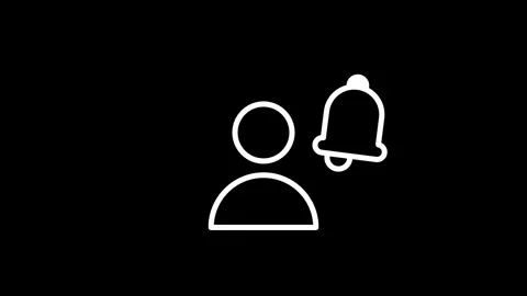 User Bell Notification Stock Footage 334461826