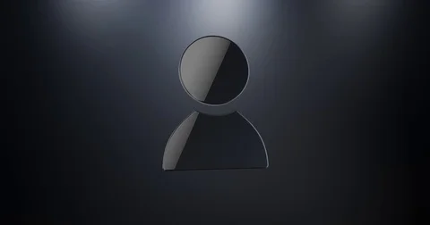 User Black 3d Icon Video stock 71475334