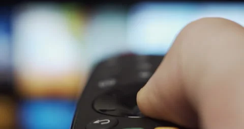 User Browsing Smart TV Content From Remote Stock Footage 200925189