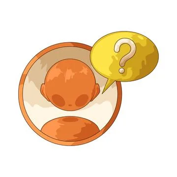 User bubble with question illustration Stock Illustration