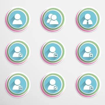 User buttons Stock Illustration