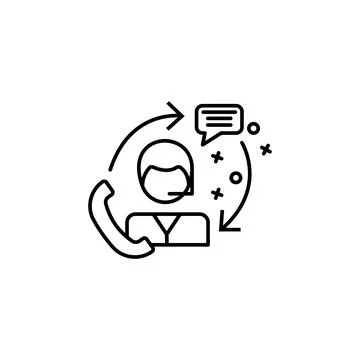 User, call, phone, answer icon. Element of customer services icon Illustrazione stock
