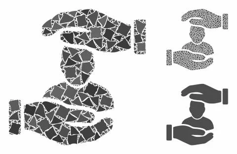 User care hands Composition Icon of Humpy Elements 스톡 일러스트