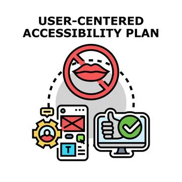 User centered accessibility plan for digital products Stock Illustration