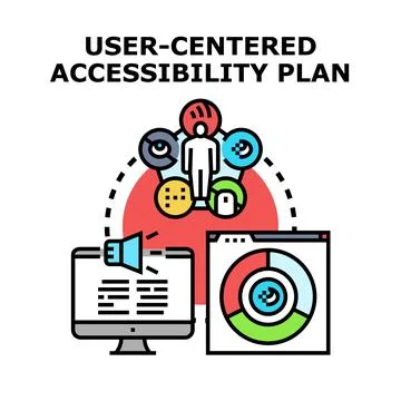 User centered accessibility plan for digital content Stock Illustration