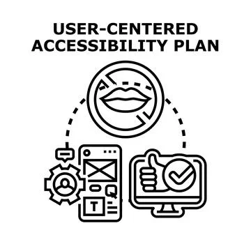 User centered accessibility plan for digital products Stock Illustration