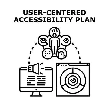 User centered accessibility plan for digital content Stock Illustration