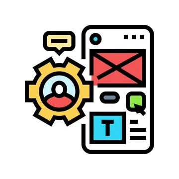 User centered design ucd color icon vector illustration イラスト素材