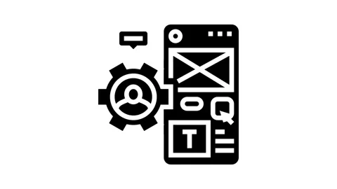 User centered design ucd glyph icon animation Video stock 326150201