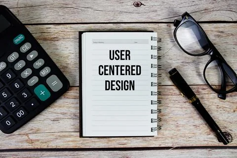 User Centered Design (UCD) text on notepad, Business and Financial concept .. Stockfoto's
