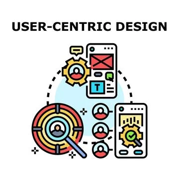User centric design process optimizing digital experience Stock Illustration