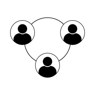 User chain icon vector illustration on white background Stock Illustration