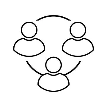 User chain icon vector illustration on white background Stock Illustration