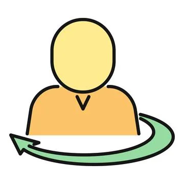 User changing profile icon refreshing data 스톡 일러스트