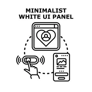 User changing settings on a digital device application Stock Illustration